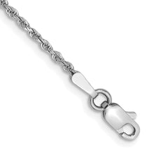 Cargar imagen en el visor de la galería, 14k White Gold 1.5mm D/C Rope with Lobster Clasp Chain