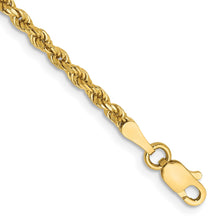 Load image into Gallery viewer, 14k 2.25mm  Diamond-cut Rope Chain Anklet