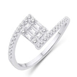 14K White Gold 0.33 Carat Fashion Ladies Ring-0226744-WG