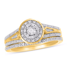 Cargar imagen en el visor de la galería, 10KT Yellow Gold 0.17 Carat Round Bridal Ring-0242322-YG