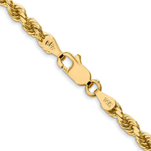 Cargar imagen en el visor de la galería, 14k 3.5mm D/C Rope with Lobster Clasp Chain