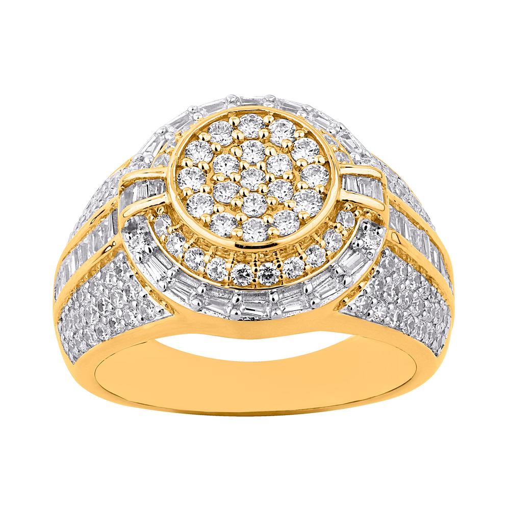 10KT Two-Tone Gold 1.93 Carat Designer Mens Ring-0329265-TT