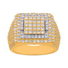 Cargar imagen en el visor de la galería, 10KT Two-Tone Gold 2.50 Carat Cushion Mens Ring-0329272-TT