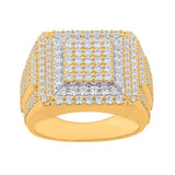 10KT Two-Tone Gold 2.50 Carat Square Mens Ring-0329275-TT