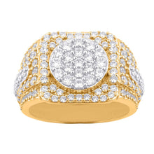 Load image into Gallery viewer, 10KT Two-Tone Gold 2.75 Carat Round Mens Ring-0329279-TT