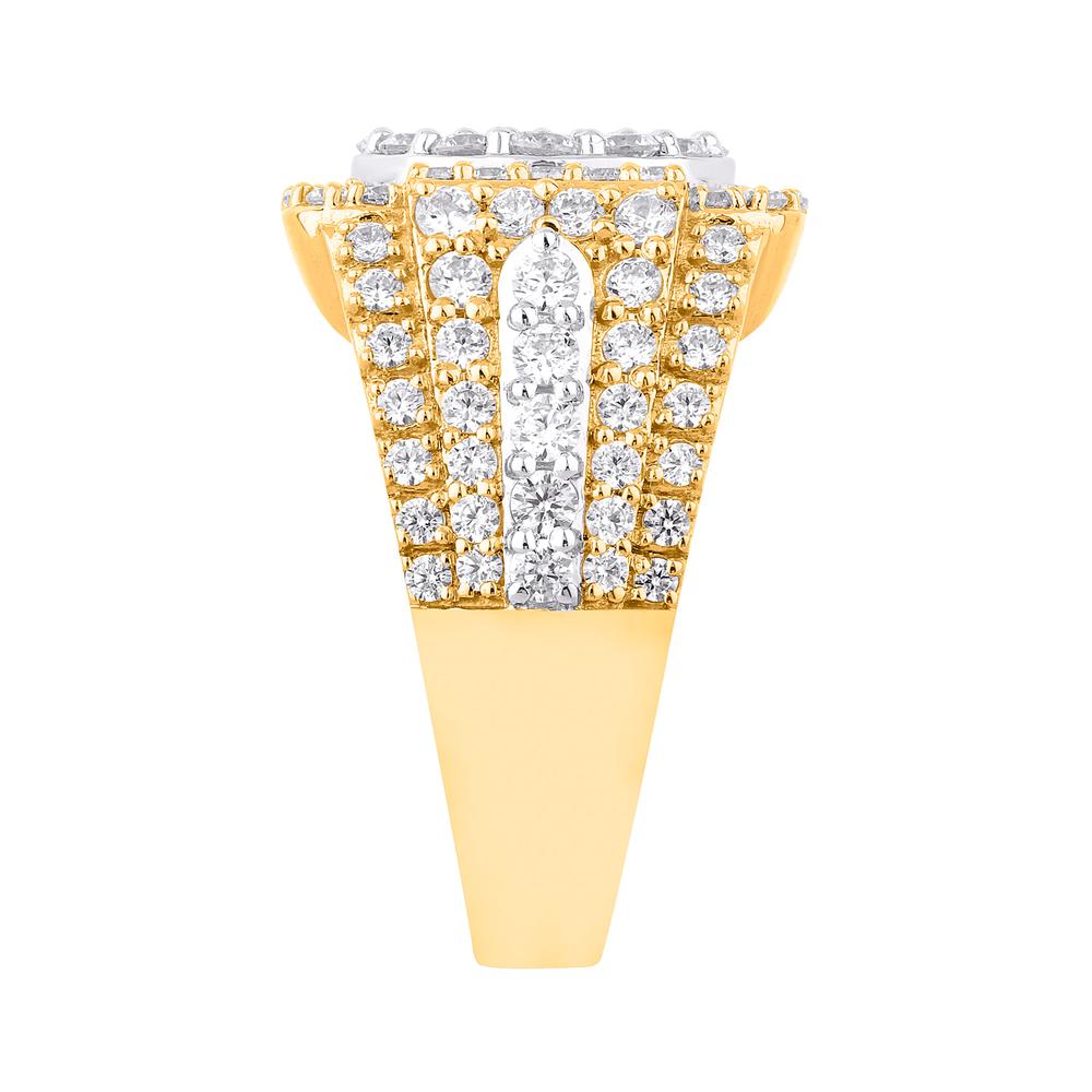 10KT Two-Tone Gold 2.75 Carat Round Mens Ring-0329279-TT