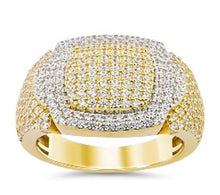 Cargar imagen en el visor de la galería, 10KT Two-Tone Gold 2.33 Carat Cushion Mens Ring-0329284-TT