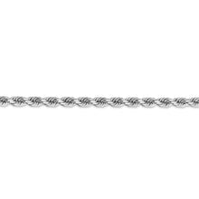 Cargar imagen en el visor de la galería, 14k White Gold 4.5mm D/C Rope with Lobster Clasp Chain