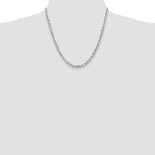 Load image into Gallery viewer, 14k White Gold 4.5mm D/C Rope with Lobster Clasp Chain