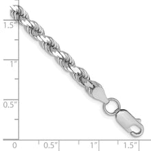 Load image into Gallery viewer, 14k White Gold 4.5mm D/C Rope with Lobster Clasp Chain