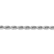 Cargar imagen en el visor de la galería, 14k White Gold 5.5mm D/C Rope with Lobster Clasp Chain