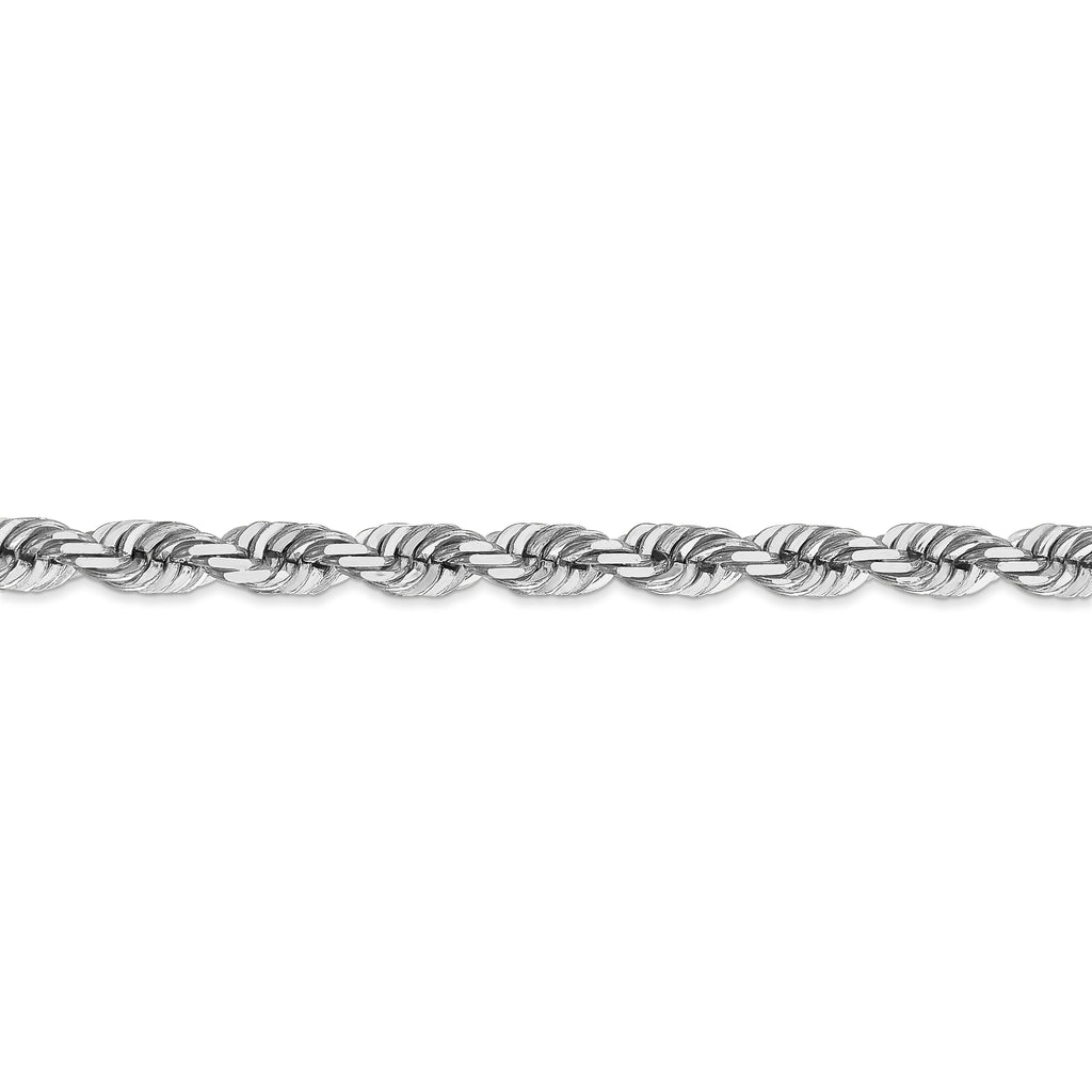 14k White Gold 5.5mm D/C Rope with Lobster Clasp Chain