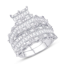 Cargar imagen en el visor de la galería, 14K White Gold 2.84 Carat Square Bridal Ring-0525618-WG