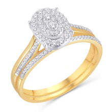 Cargar imagen en el visor de la galería, 10KT Yellow Gold 0.25 Carat Oval Bridal Ring-0526137-YG