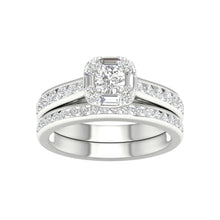 Cargar imagen en el visor de la galería, 14K White Gold 1.00 Carat (0.25 CTR) Cushion Bridal Ring-0527919-WG