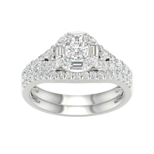 Load image into Gallery viewer, 14K White Gold 1.00 Carat (0.25 CTR) Round Bridal Ring-0527921-WG