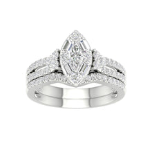 Cargar imagen en el visor de la galería, 14K White Gold 1.00 Carat (0.20 CTR) Marquise Bridal Ring-0527922-WG