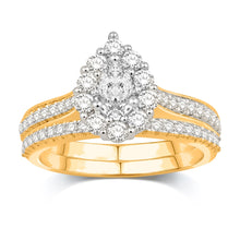 Cargar imagen en el visor de la galería, 14K Yellow Gold 1.00 Carat (0.33 CTR) Certified Pear Bridal Ring-0532550-YG