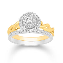 Cargar imagen en el visor de la galería, 14K Yellow Gold 0.31 Carat (0.16 CTR) Round Bridal Ring-0532618-YG