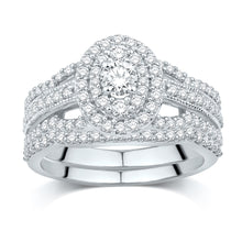 Cargar imagen en el visor de la galería, 14K White Gold 1.00 Carat Oval Uno Bridal Ring-0532729-WG