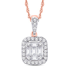 Cargar imagen en el visor de la galería, 10KT Rose Gold 0.50 Carat Cushion Pendant-0825400-RG