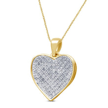 Cargar imagen en el visor de la galería, 10KT-0.25CTW HEART PENDANT