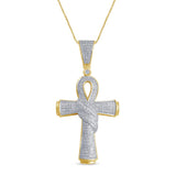 10KTGOLD 0.65CTW HIPHOP CROSS