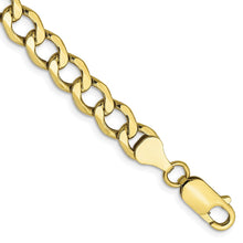 Cargar imagen en el visor de la galería, 10k 6.5mm Semi-Solid Curb Link Chain