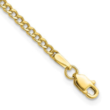 Load image into Gallery viewer, 10k 2.5mm Semi-Solid Curb Link Chain Anklet