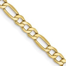 Load image into Gallery viewer, 10k 3.5mm Semi-Solid Figaro Chain