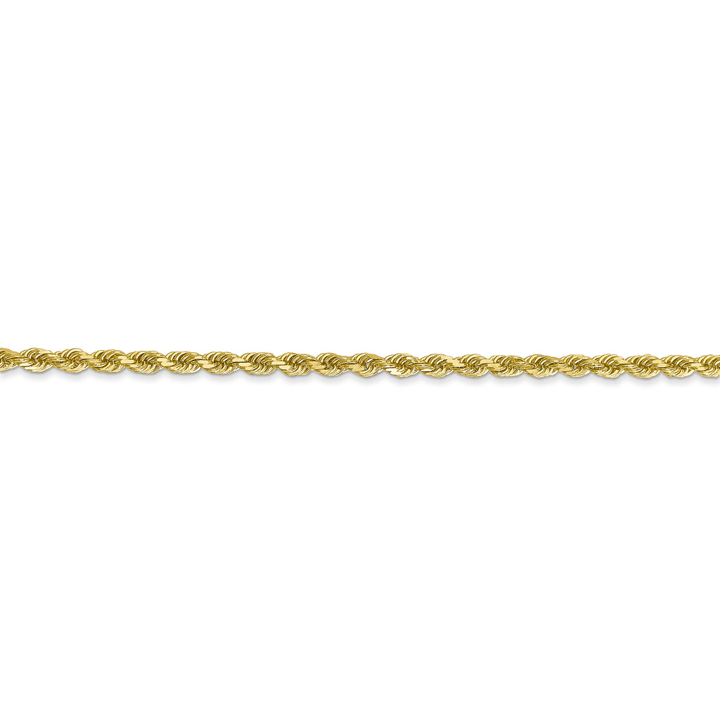 10k 2.25mm Diamond-cut Rope Chain