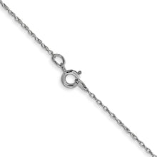 Cargar imagen en el visor de la galería, 10k White Gold .5mm Carded Cable Rope Chain