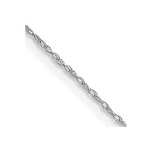 Cargar imagen en el visor de la galería, 10k White Gold .5mm Carded Cable Rope Chain