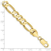 Load image into Gallery viewer, 10k 8.75mm Concave Open Figaro Chain