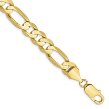 Load image into Gallery viewer, 10k 8.75mm Concave Open Figaro Chain