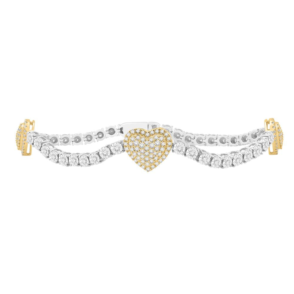 10KT-1.57CTW LBRACELET (7 INCH)