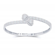 Load image into Gallery viewer, 10KT White Gold 1.57 Carat Bypass Heart Bangle-1332160-WG