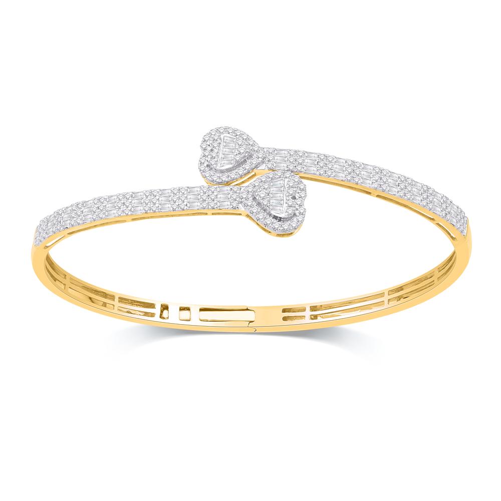 10KT-1.57CTW BANGLE (7 INCH)