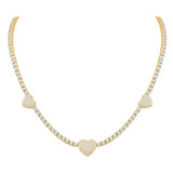 10KT-3.00CTW NECKLACE (17 INCH)