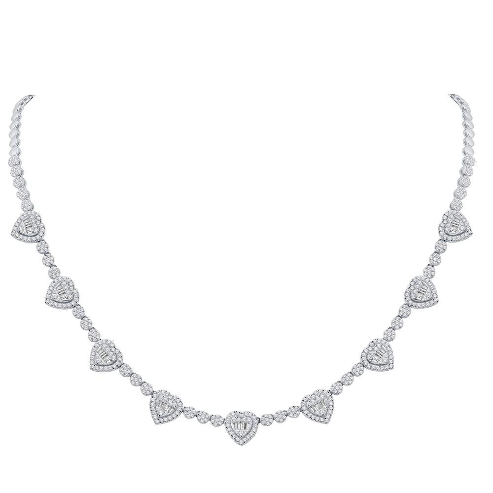 10KT-3.43CTW NECKLACE (17 INCH)