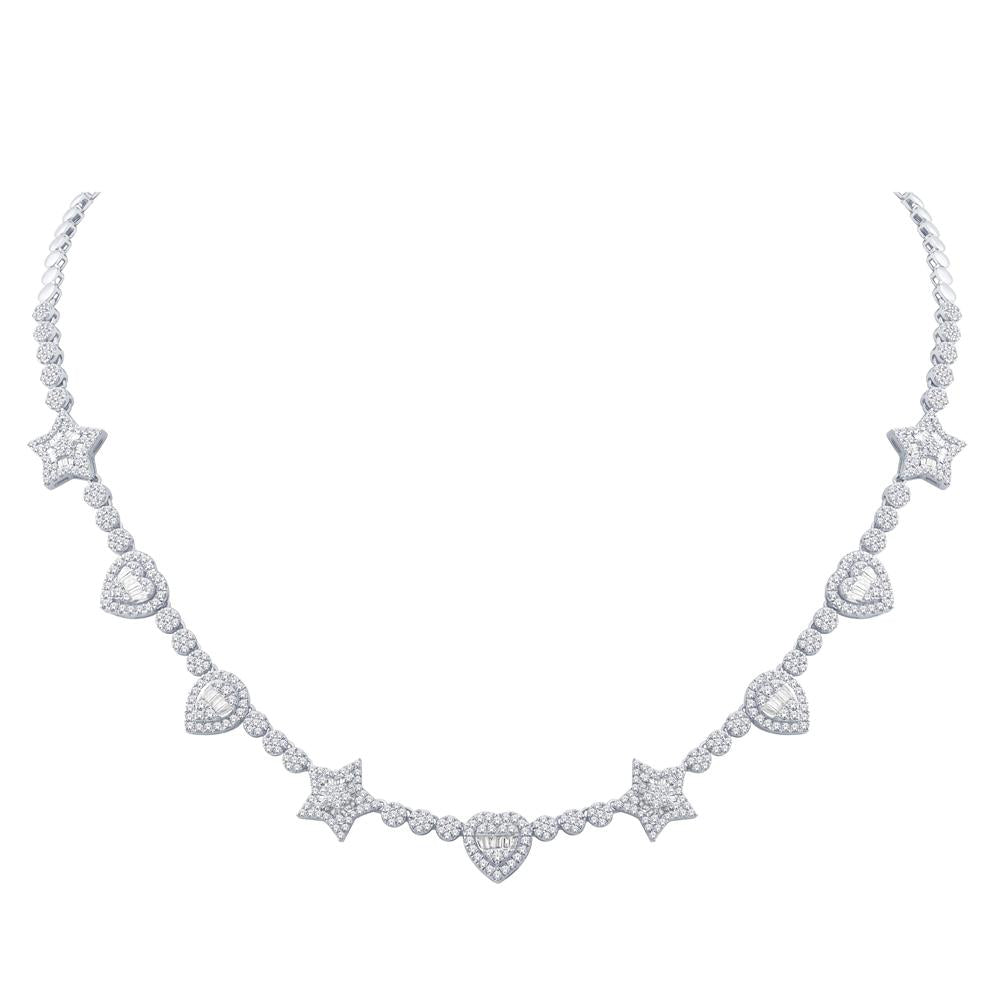 10KT-3.74CTW NECKLACE (17 INCH)