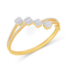 Load image into Gallery viewer, 10KT Two-Tone (Yellow and White) Gold 2.97 Carat Bypass Bangle-1725019-YW