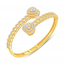 Cargar imagen en el visor de la galería, 10KT All Yellow Gold 2.85 Carat Bypass Bangle-1725021-ALY