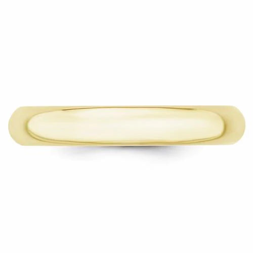 4mm Yellow Gold Standard Comfort Fit Band