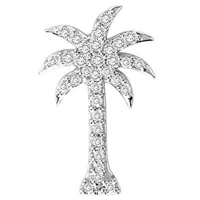 14K White Gold 1/5 Ct.Tw. Diamond Slide Pendant