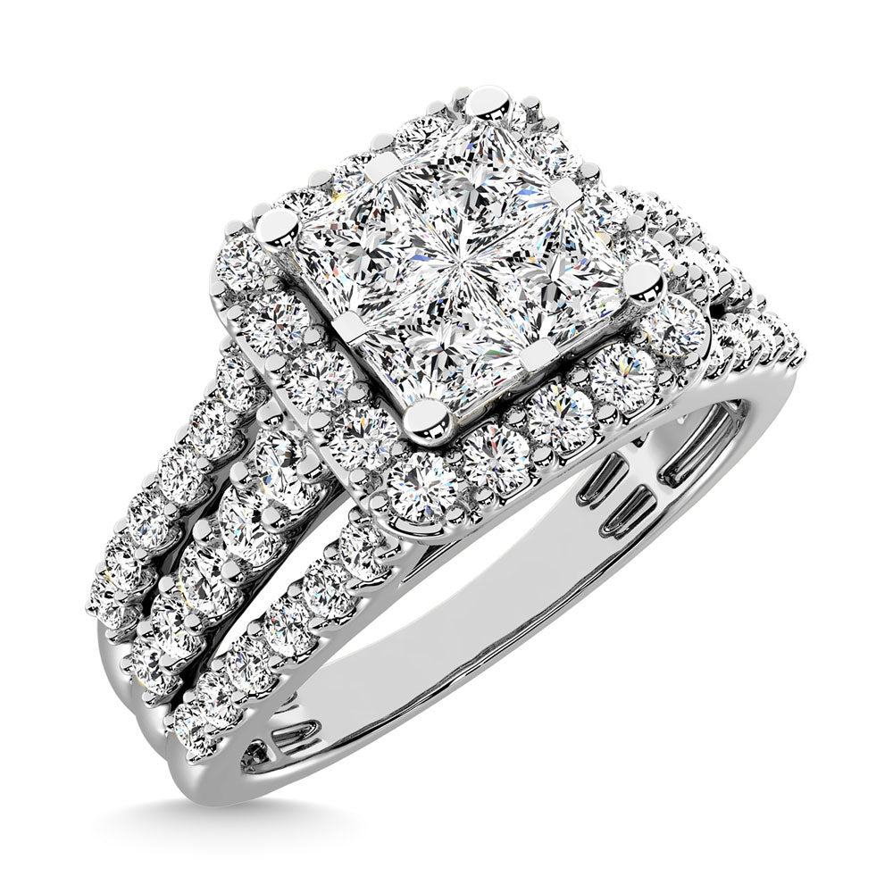 10K White Gold 1 Ct.Tw. Diamond Engagement Ring