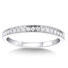 Cargar imagen en el visor de la galería, Lovecuts 14K White Gold 1 Ct.Tw.Diamond Bridal Invisible Ring