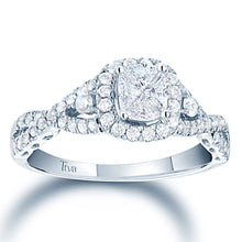 Cargar imagen en el visor de la galería, Lovecuts 14K White Gold 1 Ct.Tw. Diamond Bridal Invisible Ring