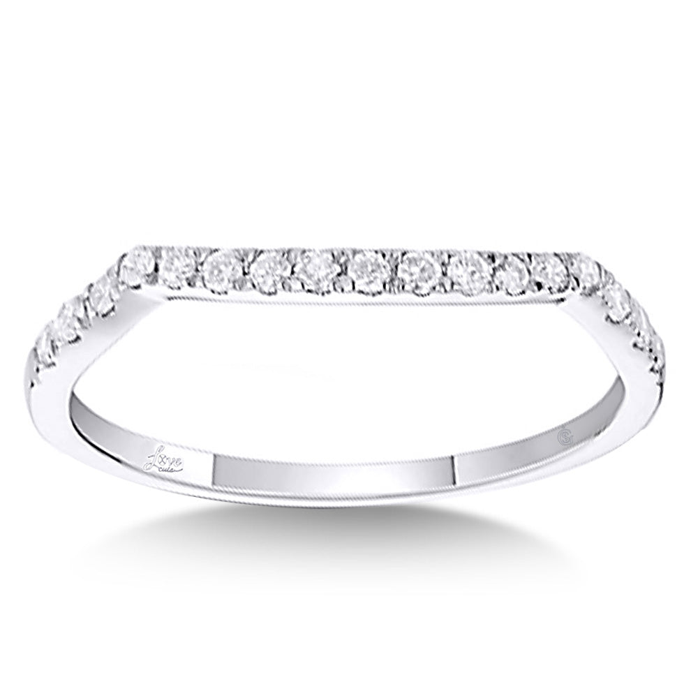 Lovecuts 14K White Gold 1 Ct.Tw. Diamond Bridal Invisible Ring