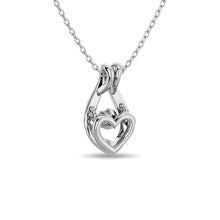 Cargar imagen en el visor de la galería, Diamond 1/50 ct tw Fashion Pendant in Sterling Silver